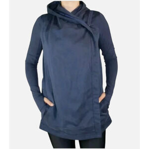 Lululemon Blissed Out Wrap Cardigan Size 4 Inkwell Tencel Yoga Active Stretch